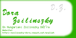 dora zsilinszky business card